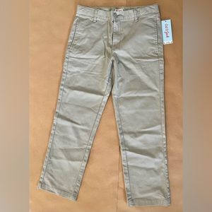 New! Cat & Jack Boy’s Khaki straight chino Pants size 12 Husky